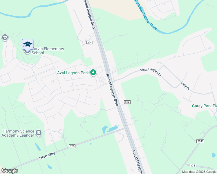 map of restaurants, bars, coffee shops, grocery stores, and more near 808 Azul Lagoon Drive in Leander