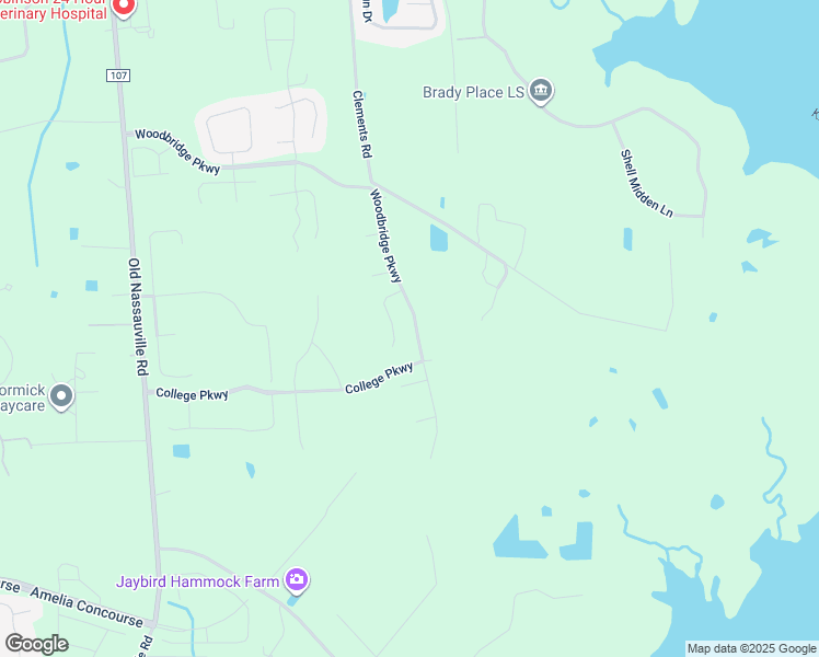 map of restaurants, bars, coffee shops, grocery stores, and more near 95451 Woodbridge Parkway in Fernandina Beach