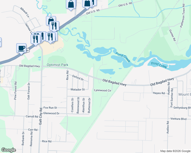 map of restaurants, bars, coffee shops, grocery stores, and more near 6410 Lynnwood Cir in Milton