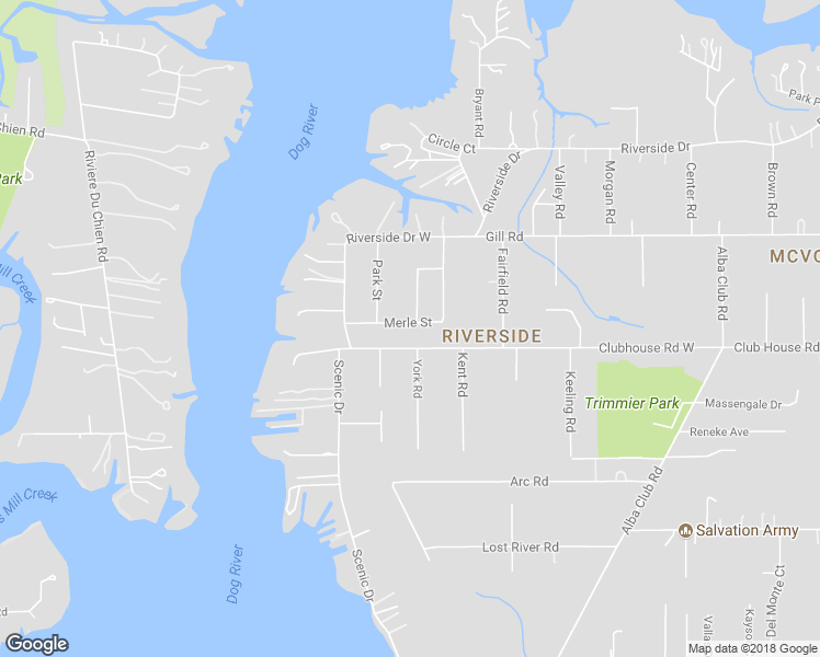 map of restaurants, bars, coffee shops, grocery stores, and more near 3001 Merle Street in Mobile