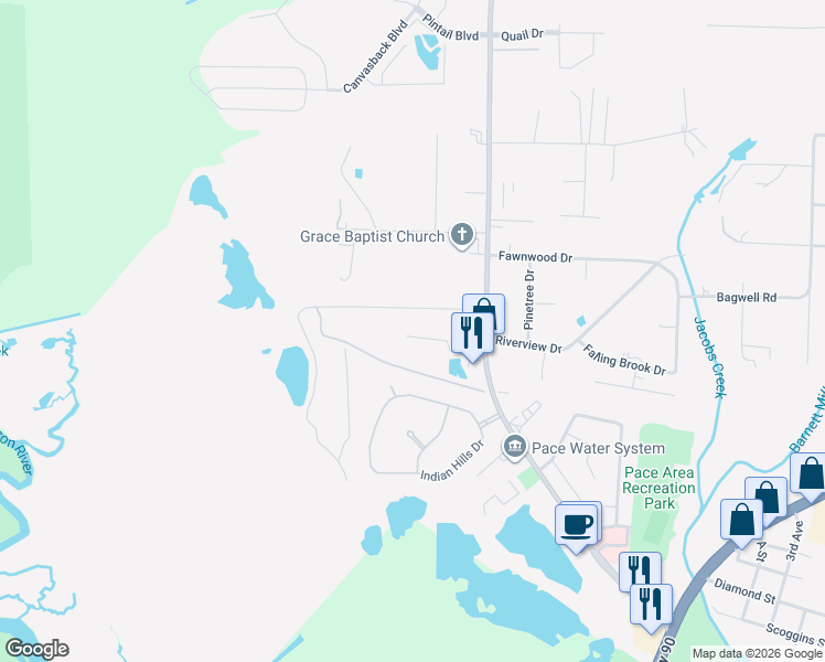 map of restaurants, bars, coffee shops, grocery stores, and more near 3308 Country Meadow Lane in Milton