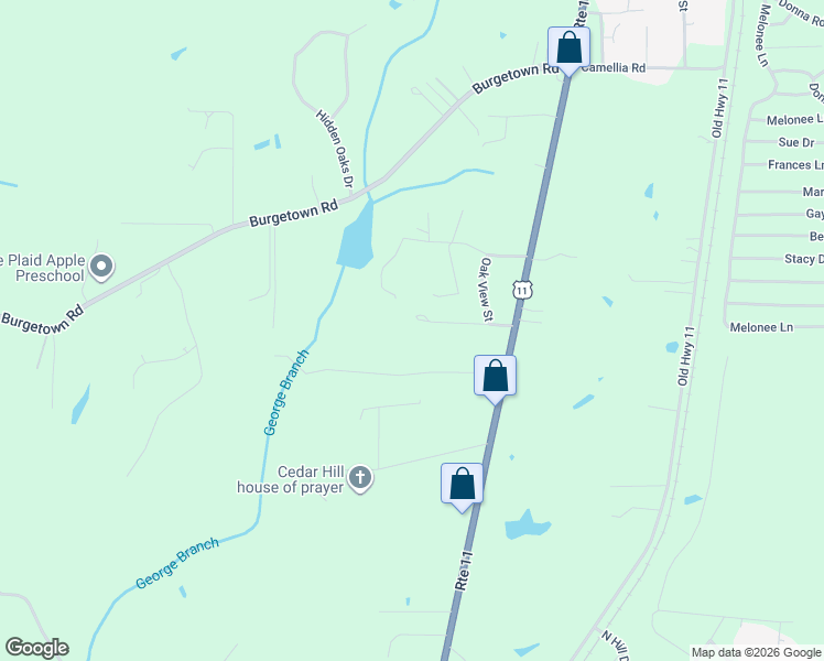 map of restaurants, bars, coffee shops, grocery stores, and more near 27 Pine Hill Drive in Carriere