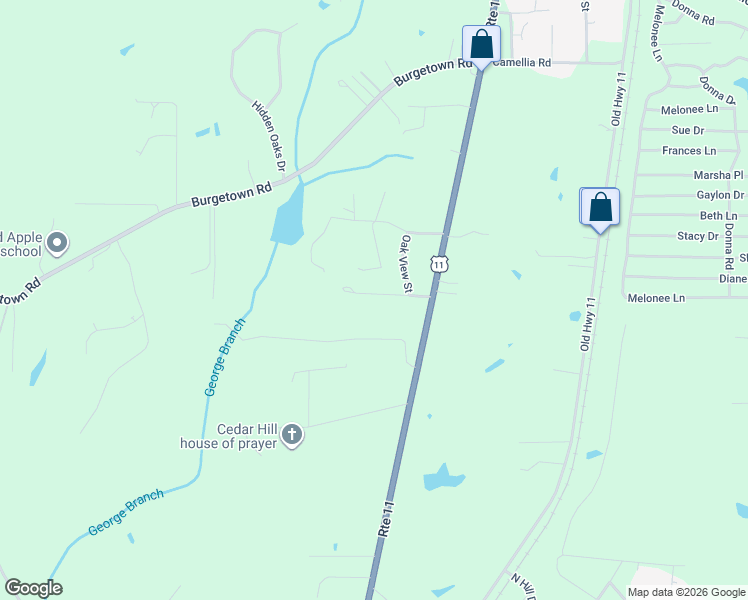 map of restaurants, bars, coffee shops, grocery stores, and more near 27 Pine Hill Drive in Carriere