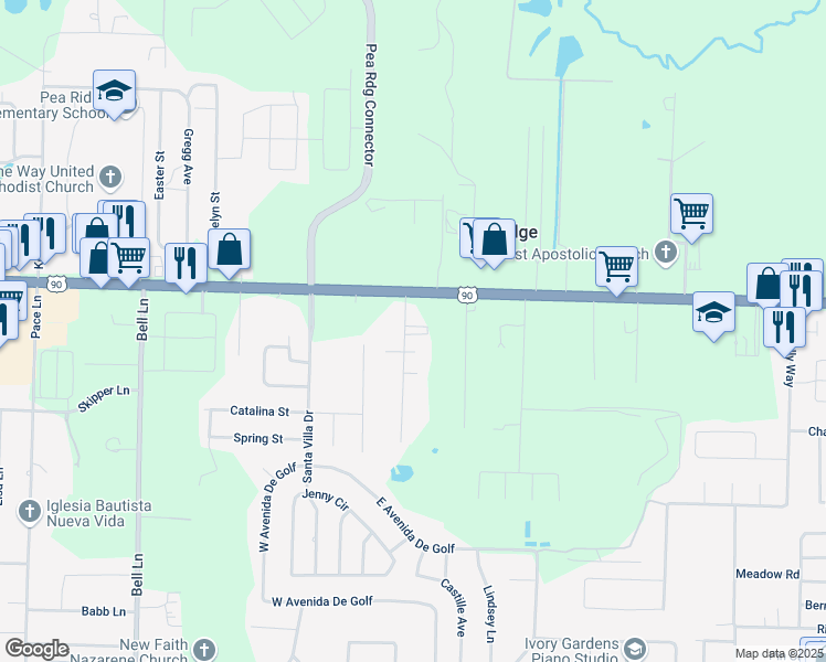 map of restaurants, bars, coffee shops, grocery stores, and more near 4570 Tamarind Drive in Milton