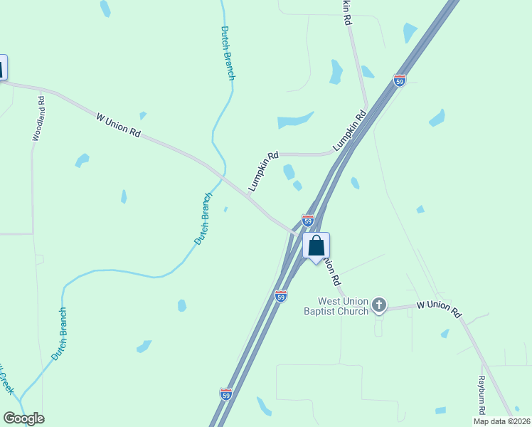 map of restaurants, bars, coffee shops, grocery stores, and more near 450 West Union Road in Carriere