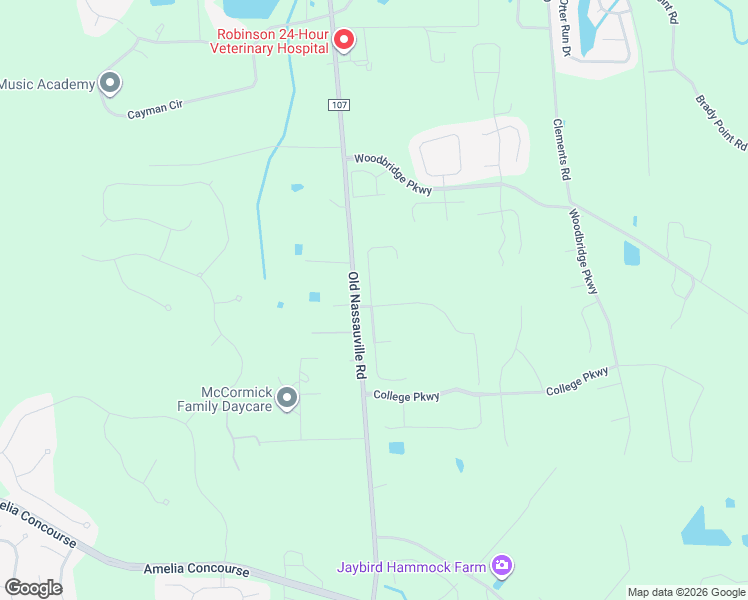 map of restaurants, bars, coffee shops, grocery stores, and more near 95006 Palm Pointe Dr N in Fernandina Beach