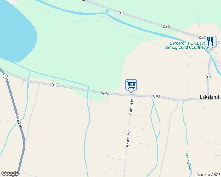 map of restaurants, bars, coffee shops, grocery stores, and more near 11947 Louisiana 416 in Lakeland