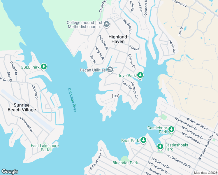 map of restaurants, bars, coffee shops, grocery stores, and more near 100 Quail Road in Marble Falls