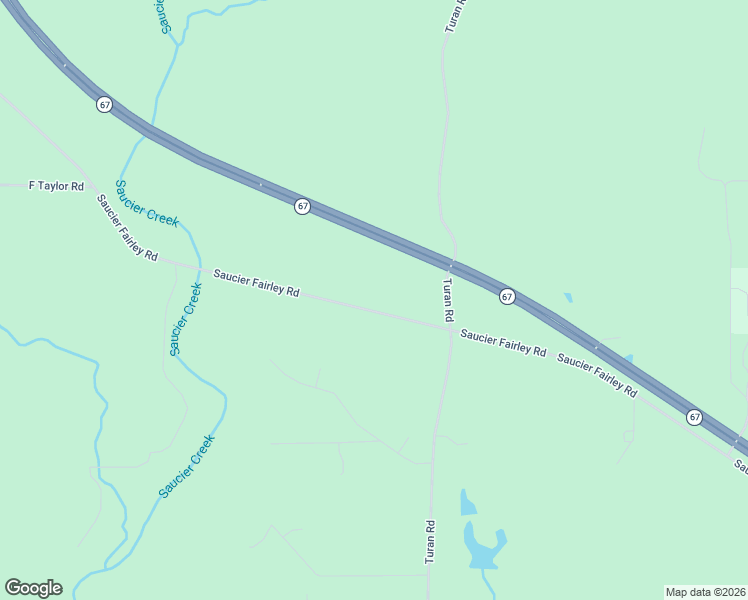 map of restaurants, bars, coffee shops, grocery stores, and more near 21972-22040 Saucier Fairley Road in Saucier