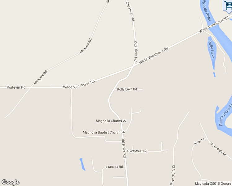 map of restaurants, bars, coffee shops, grocery stores, and more near 2637 Polly Lake Road in Vancleave