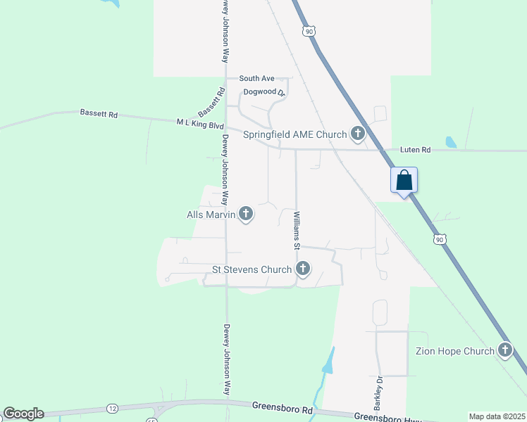 map of restaurants, bars, coffee shops, grocery stores, and more near 200 Jackson Lane in Gretna