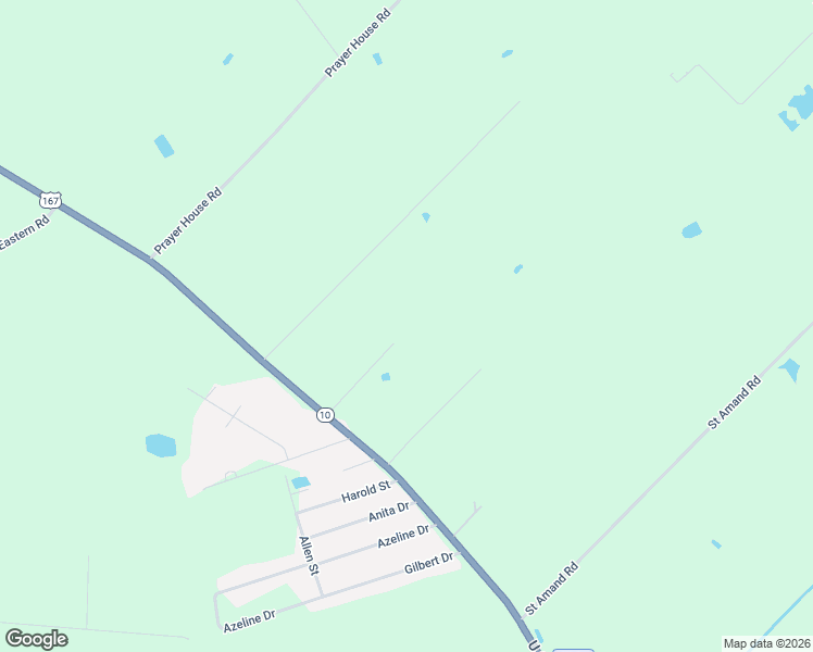 map of restaurants, bars, coffee shops, grocery stores, and more near 221 John Batiste Road in Opelousas