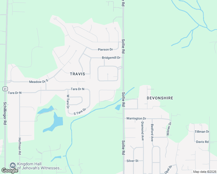 map of restaurants, bars, coffee shops, grocery stores, and more near 7202 Mill House Dr N in Mobile