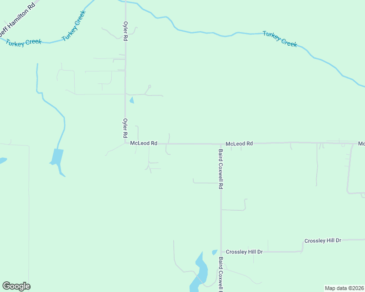 map of restaurants, bars, coffee shops, grocery stores, and more near 10801 McLeod Road in Mobile