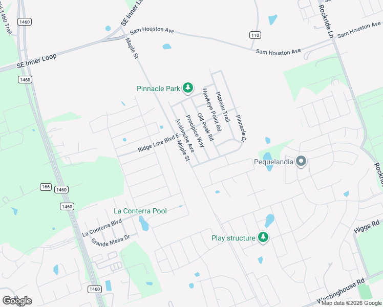 map of restaurants, bars, coffee shops, grocery stores, and more near 324 Avalanche Avenue in Georgetown