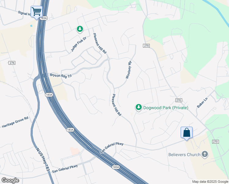 map of restaurants, bars, coffee shops, grocery stores, and more near Pleasant Hill Road in Leander