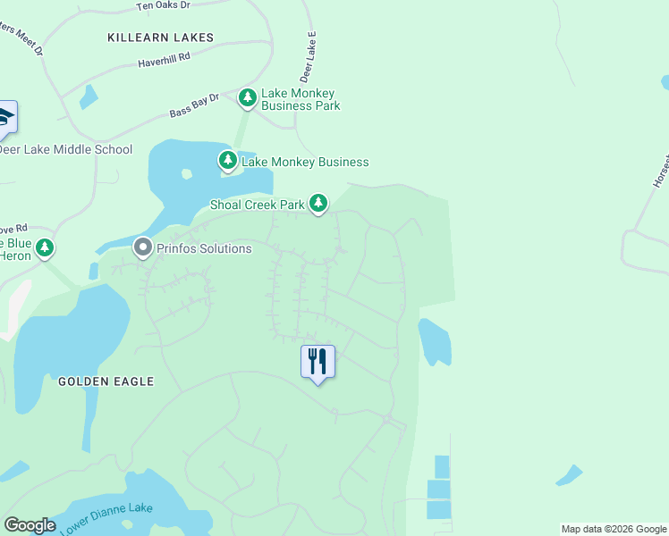 map of restaurants, bars, coffee shops, grocery stores, and more near 3200 Pablo Creek Way in Tallahassee