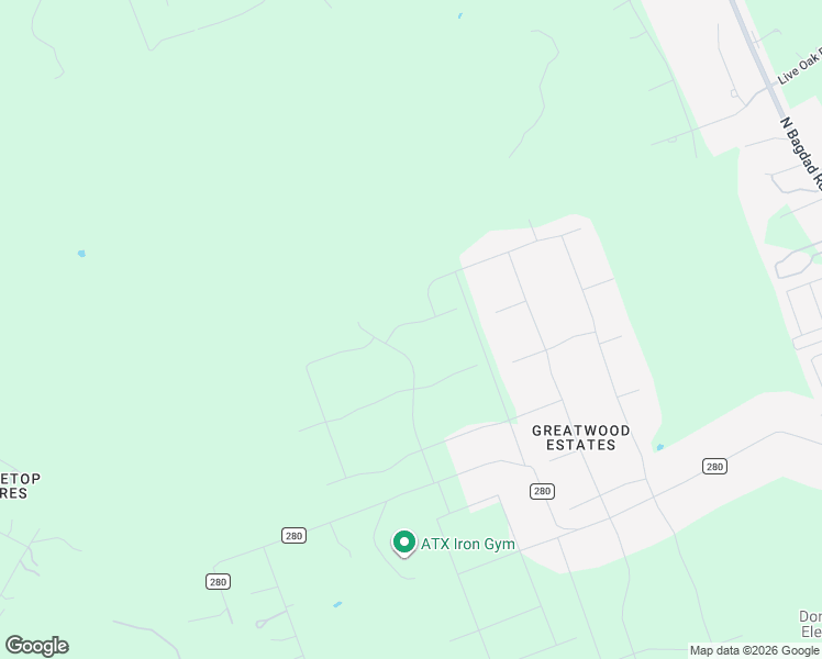 map of restaurants, bars, coffee shops, grocery stores, and more near 171-399 County Road 280 in Leander