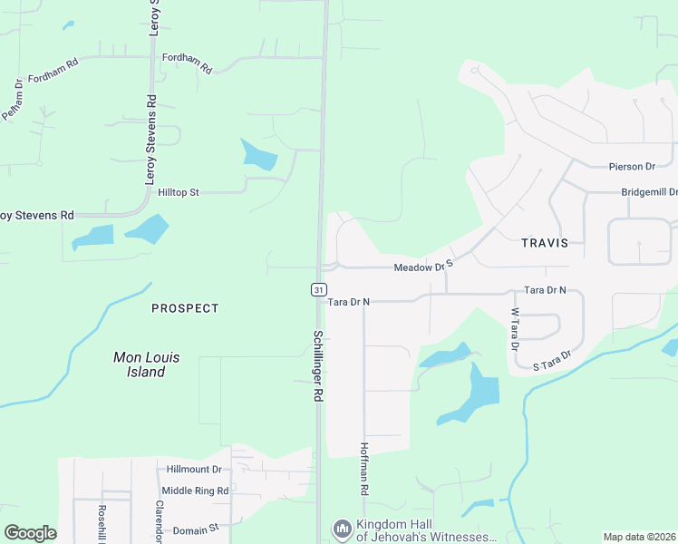 map of restaurants, bars, coffee shops, grocery stores, and more near 7762 Tara Dr N in Mobile