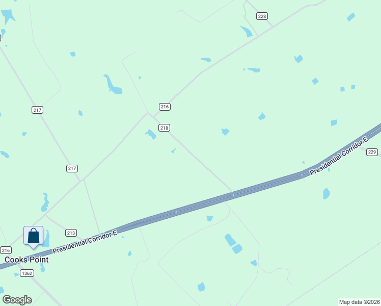 map of restaurants, bars, coffee shops, grocery stores, and more near County Road 218 in Burleson County