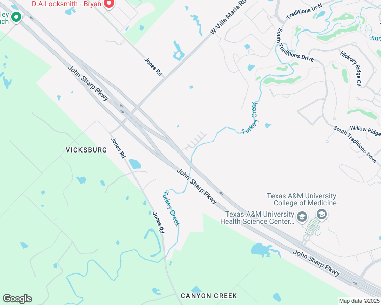 map of restaurants, bars, coffee shops, grocery stores, and more near 7273 Riverside Parkway in Bryan