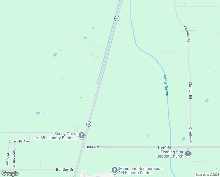 map of restaurants, bars, coffee shops, grocery stores, and more near 16980 Plank Road in Baker