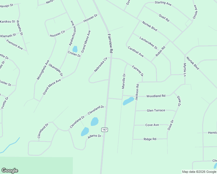 map of restaurants, bars, coffee shops, grocery stores, and more near 508 Fairview Road in Marianna