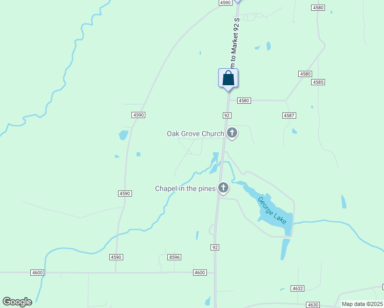 map of restaurants, bars, coffee shops, grocery stores, and more near 18420 Farm to Market 92 in Spurger