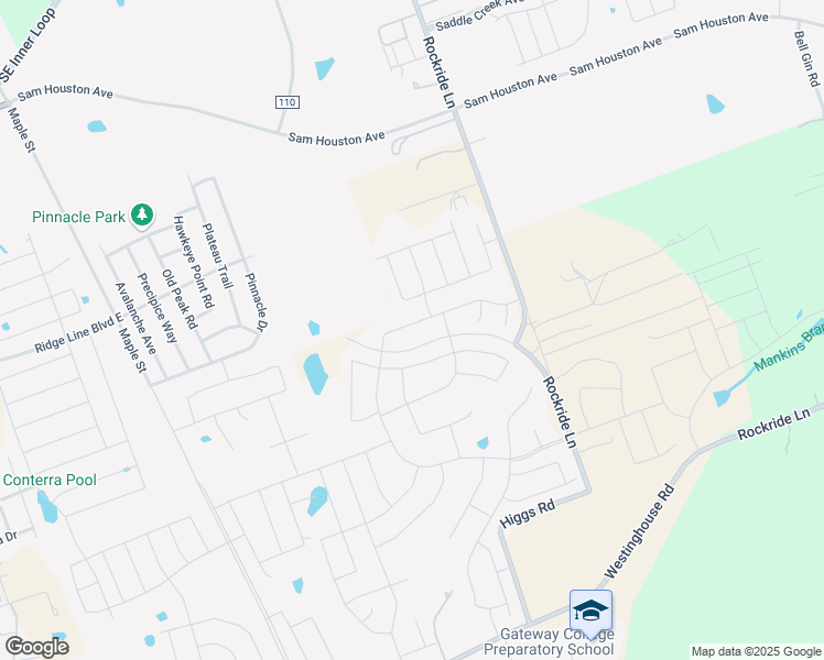 map of restaurants, bars, coffee shops, grocery stores, and more near 1425 Fairhaven Gateway in Georgetown
