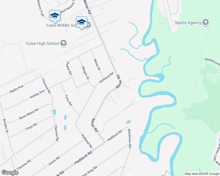 map of restaurants, bars, coffee shops, grocery stores, and more near 85189 Miner Road in Yulee