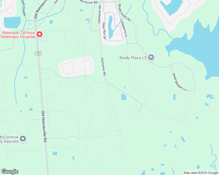 map of restaurants, bars, coffee shops, grocery stores, and more near 95404 Woodbridge Parkway in Fernandina Beach