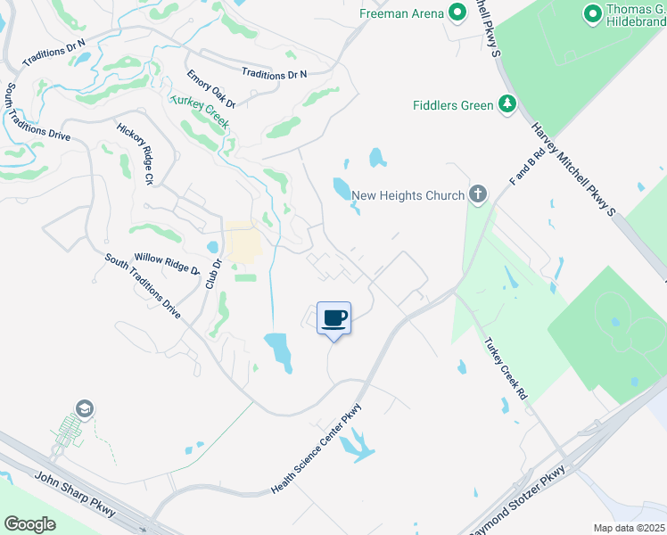 map of restaurants, bars, coffee shops, grocery stores, and more near 8000 Atlas Pear Drive in Bryan