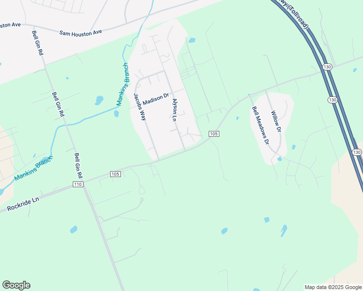 map of restaurants, bars, coffee shops, grocery stores, and more near 100 Alyson Lane in Hutto
