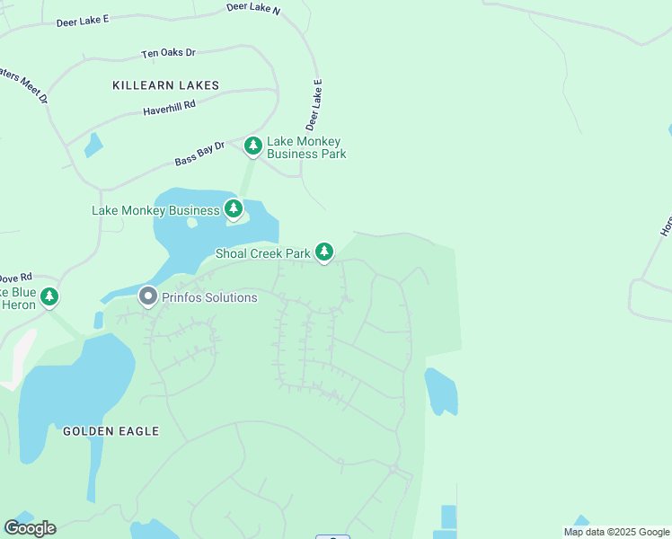 map of restaurants, bars, coffee shops, grocery stores, and more near 9179 Shoal Creek Drive in Tallahassee