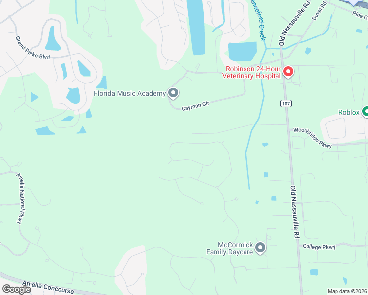 map of restaurants, bars, coffee shops, grocery stores, and more near 96276 Cayman Circle in Fernandina Beach