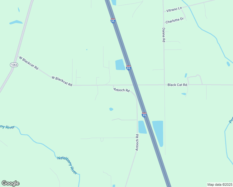 map of restaurants, bars, coffee shops, grocery stores, and more near 51585 Antioch Road in Tickfaw