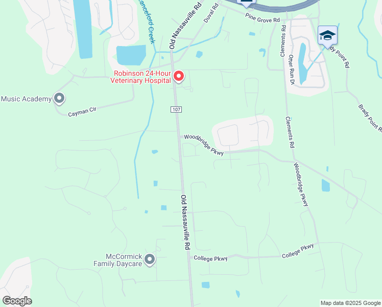 map of restaurants, bars, coffee shops, grocery stores, and more near 95134 Woodbridge Parkway in Fernandina Beach