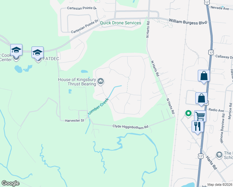 map of restaurants, bars, coffee shops, grocery stores, and more near 77078 Crosscut way in Yulee