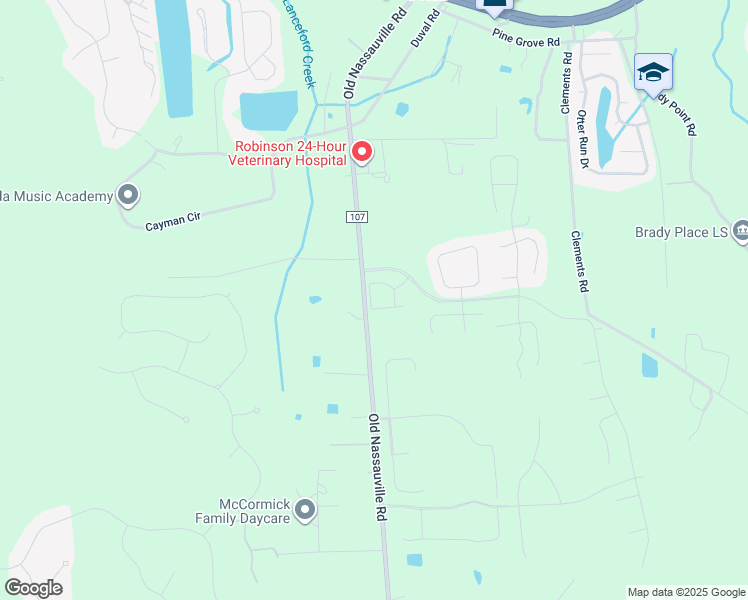 map of restaurants, bars, coffee shops, grocery stores, and more near 95132 Woodbridge Parkway in Fernandina Beach