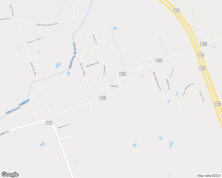map of restaurants, bars, coffee shops, grocery stores, and more near 100 Alyson Lane in Hutto