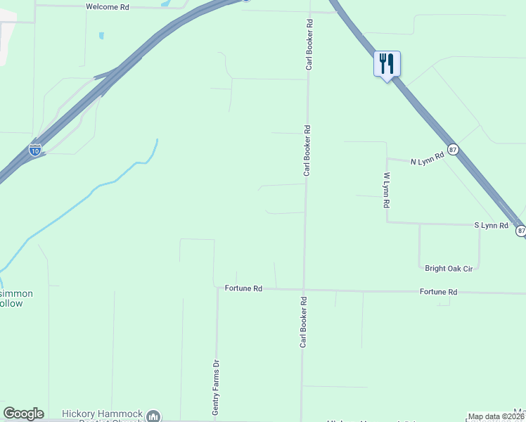 map of restaurants, bars, coffee shops, grocery stores, and more near 4701 Carl Booker Road in Milton