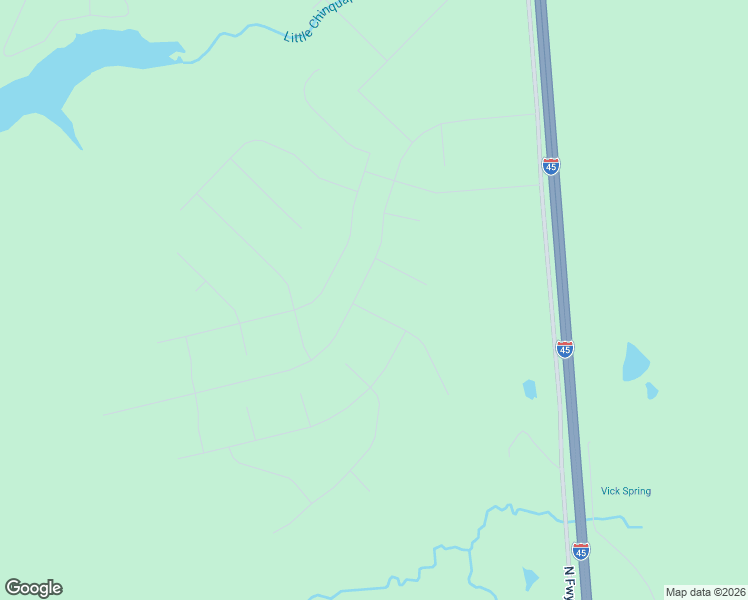 map of restaurants, bars, coffee shops, grocery stores, and more near North Freeway Service Road in New Waverly