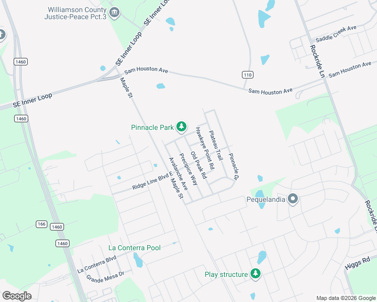 map of restaurants, bars, coffee shops, grocery stores, and more near 311 Old Peak Road in Georgetown