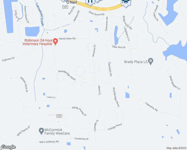 map of restaurants, bars, coffee shops, grocery stores, and more near 95060 Paso Robles Court in Fernandina Beach