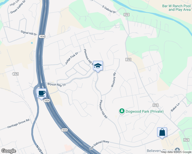 map of restaurants, bars, coffee shops, grocery stores, and more near 183A 183a Toll Road in Leander