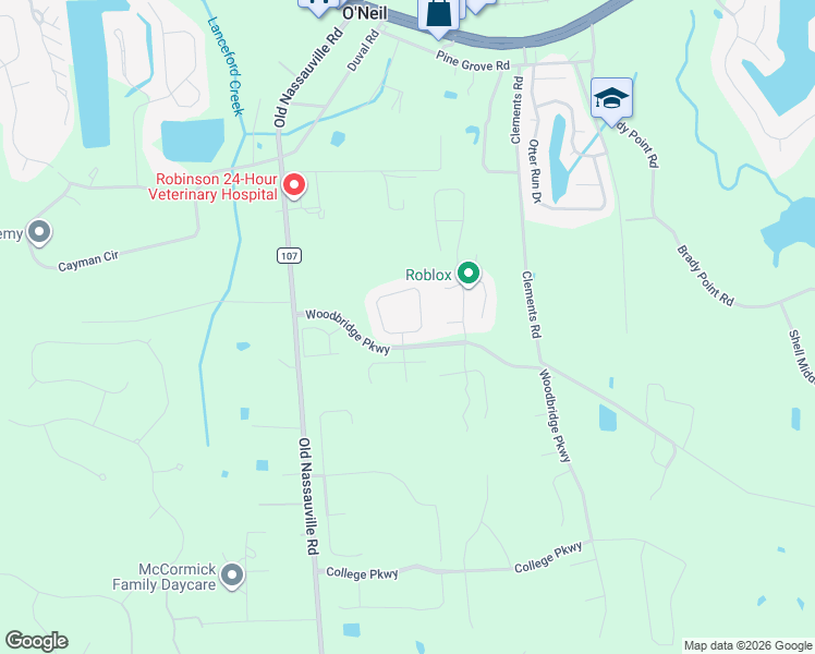 map of restaurants, bars, coffee shops, grocery stores, and more near 94328 Woodbrier Circle in Fernandina Beach