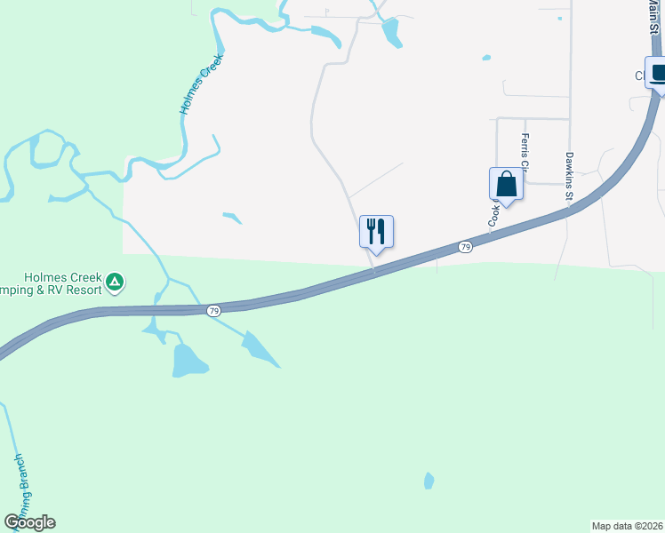 map of restaurants, bars, coffee shops, grocery stores, and more near 3356 Florida 79 in Vernon