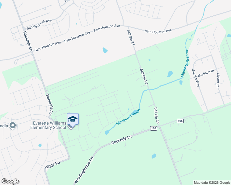 map of restaurants, bars, coffee shops, grocery stores, and more near 2775 Rockride Lane in Georgetown