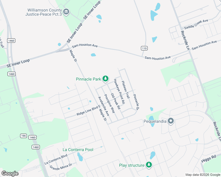 map of restaurants, bars, coffee shops, grocery stores, and more near 410 Green Slope Lane in Georgetown