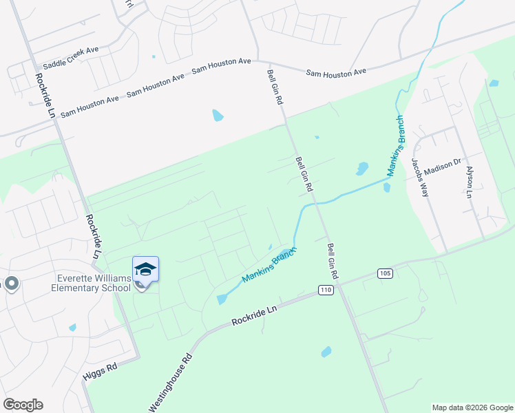 map of restaurants, bars, coffee shops, grocery stores, and more near 2900 Bell Gin Road in Georgetown